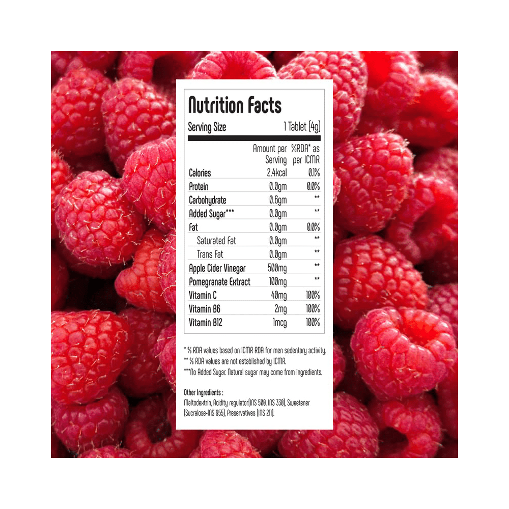 Anisue Healthcare Apple Cider Vinegar Effervescent Tablet (20 Each) Raspberry - Image 7
