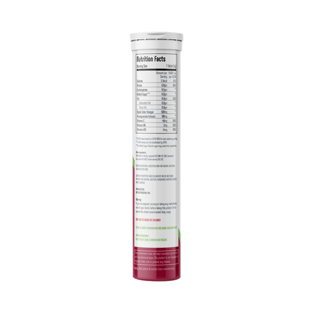 Anisue Healthcare Apple Cider Vinegar Effervescent Tablet (20 Each) Raspberry - Image 2