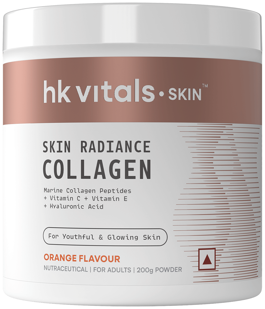 Healthkart HK Vitals Skin Radiance Skin Collagen | Powder with Vitamin C, E & Biotin | Orange - Image 1