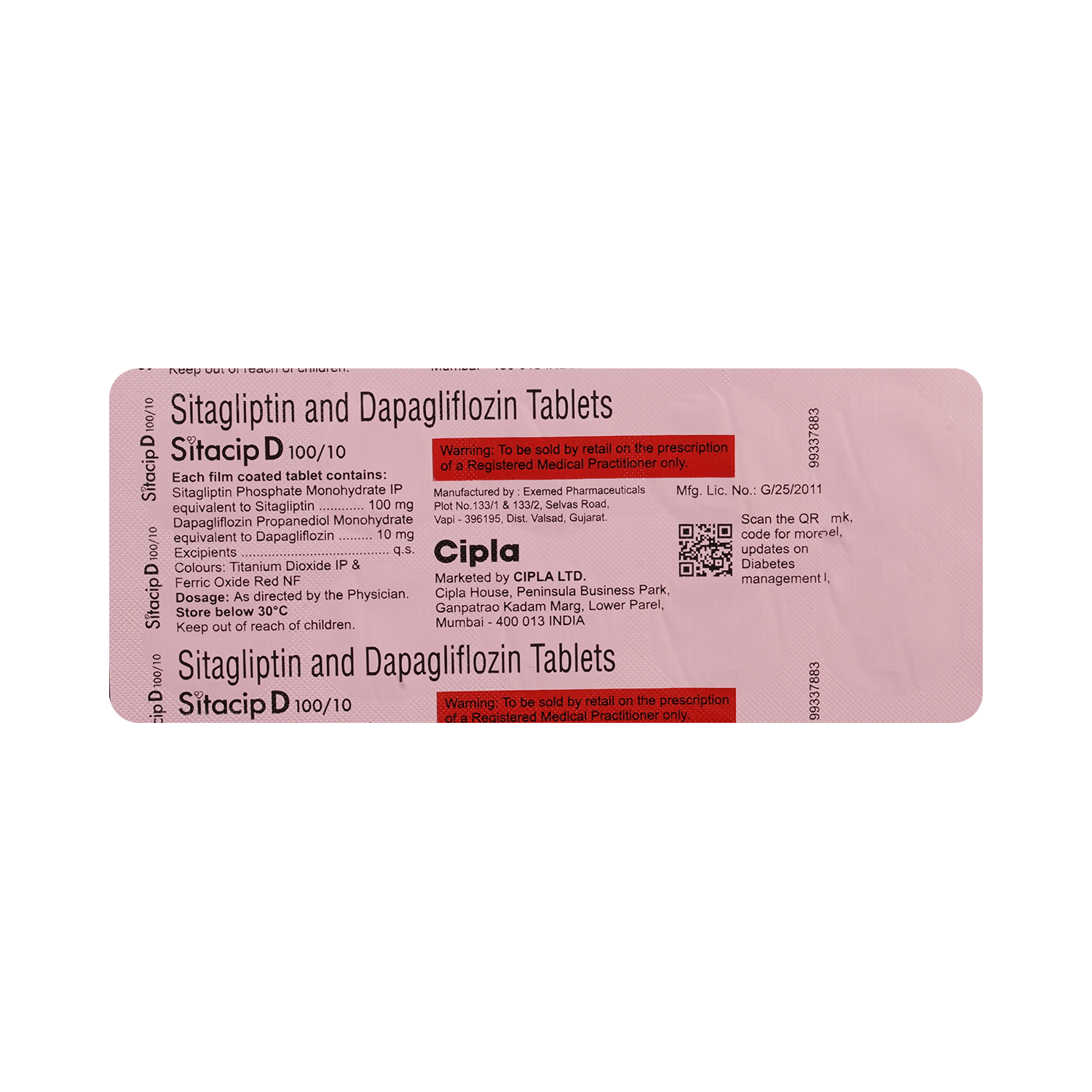 Sitacip D 10mg/100mg Tablet - Image 6
