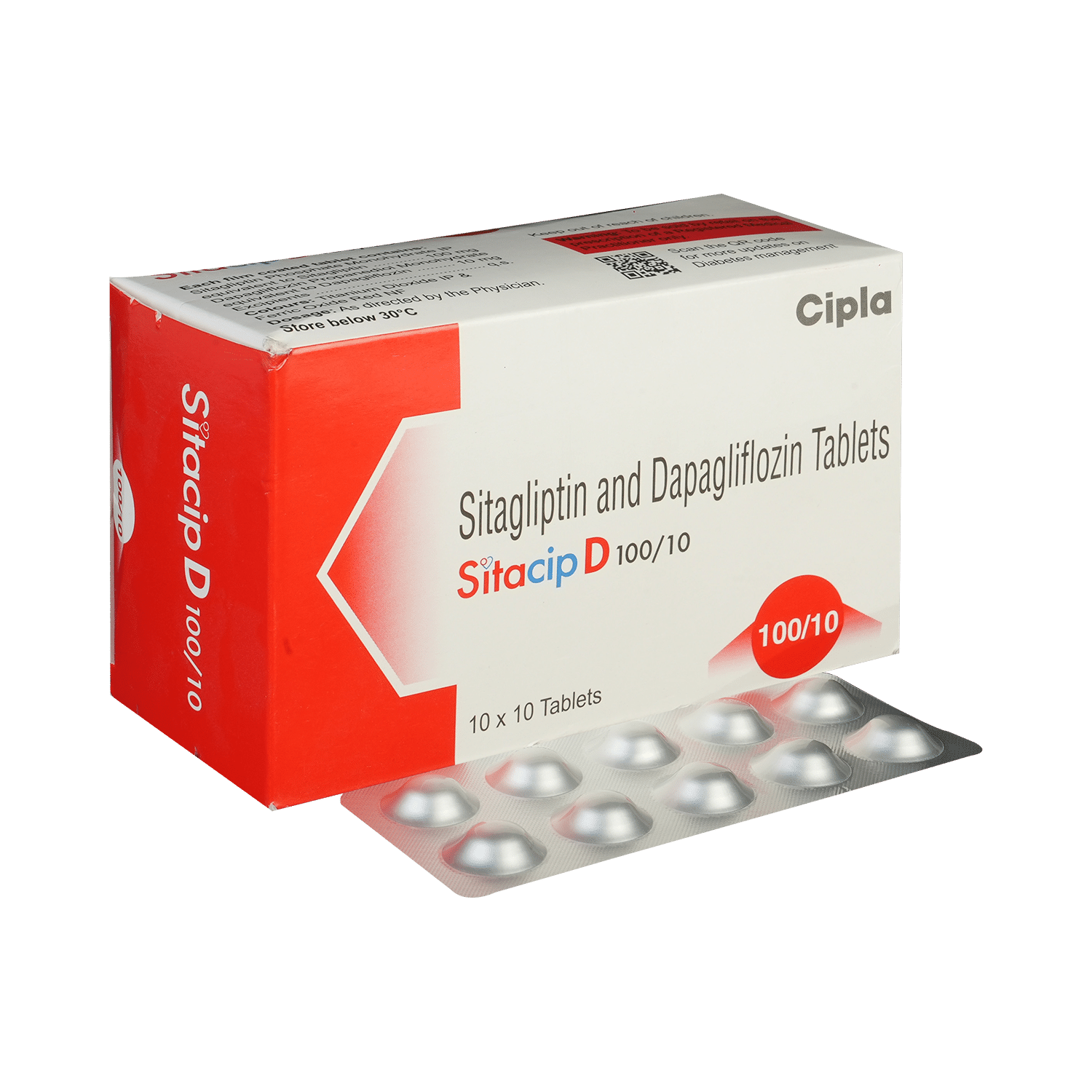 Sitacip D 10mg/100mg Tablet