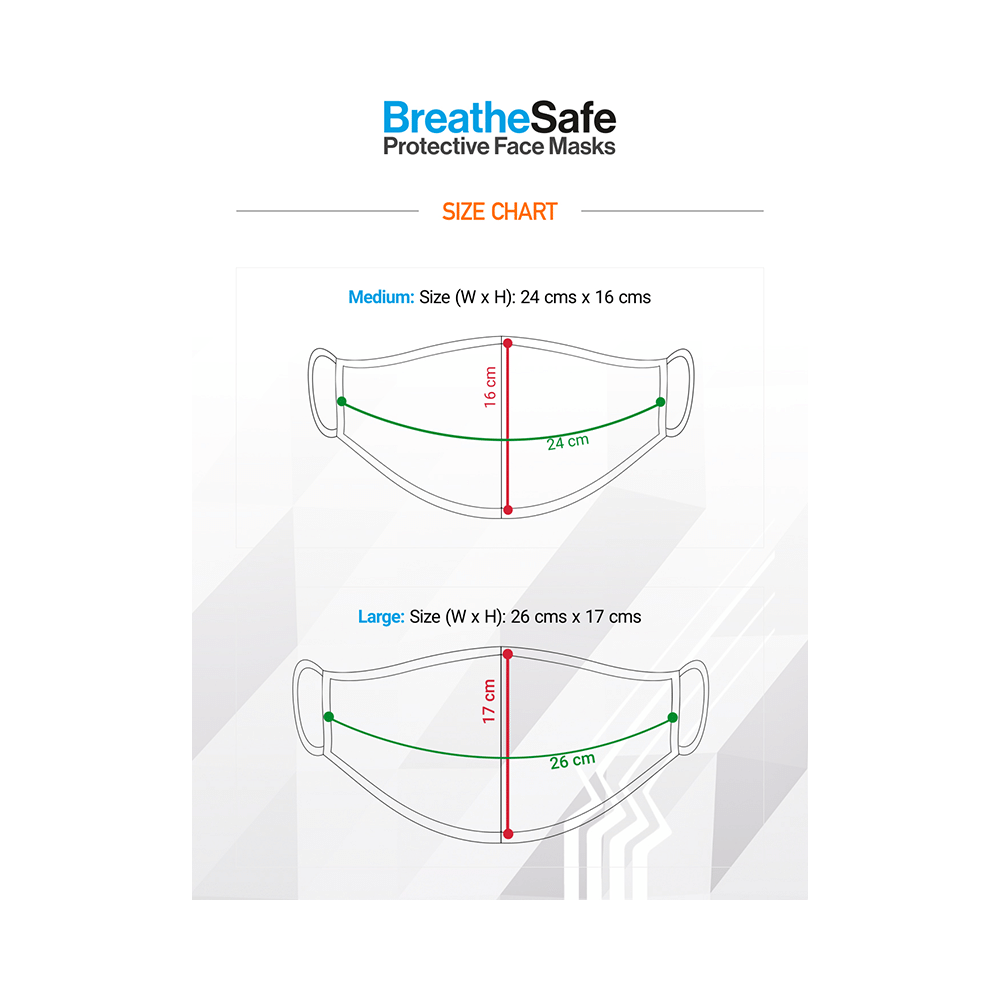 Nivedita Saboo Cares Large Classic-Midnight BreathSafe Protective Reusable Face Mask - Image 5