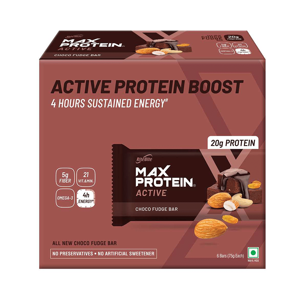 RiteBite Max Protein Active 20g Protein Bar Choco Fudge