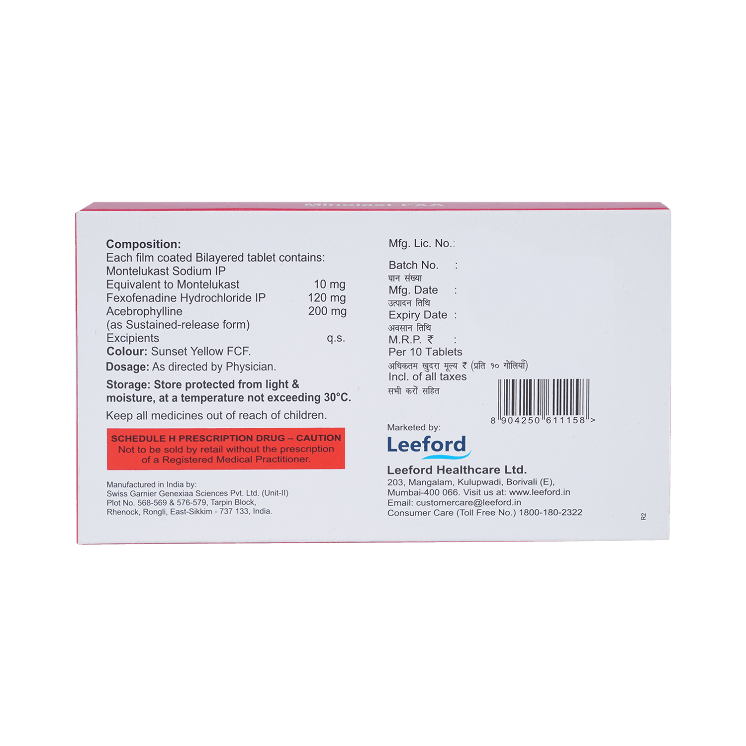 Minolast-FXA Tablet SR - Image 3