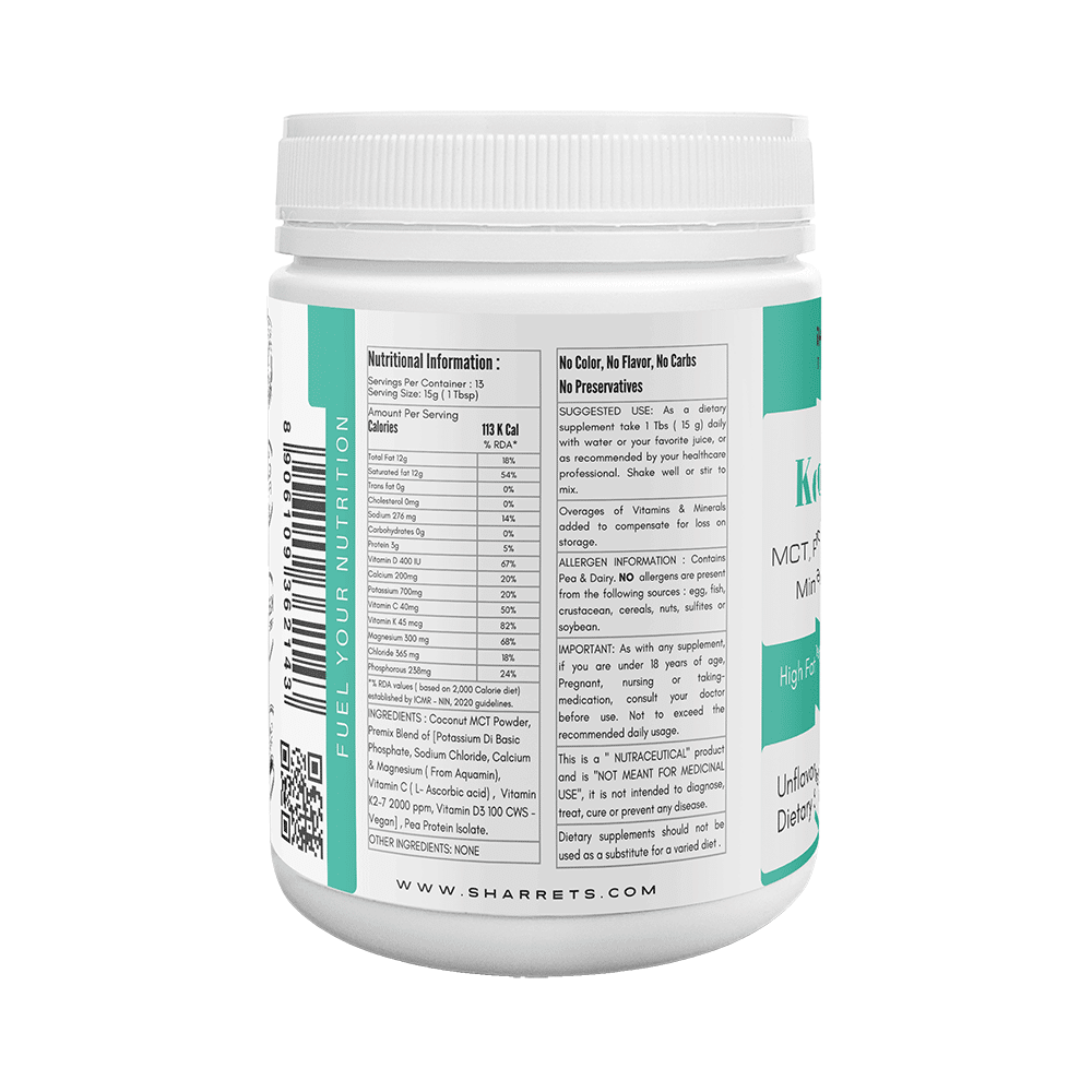 Sharrets Nutritions Keto-Smart Powder Unflavored - Image 3