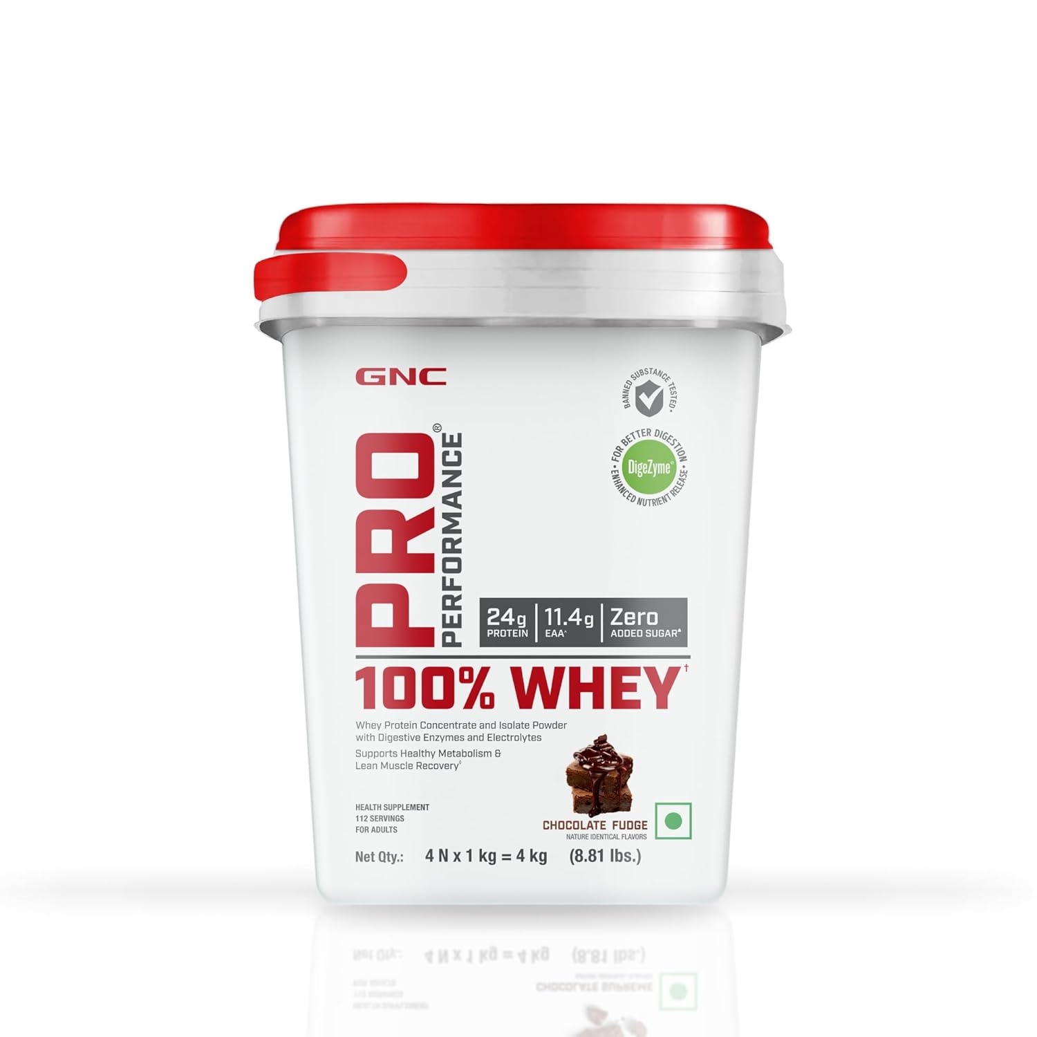 GNC Pro Performance 100% Whey Protein Powder Chocolate Fudge - Image 1