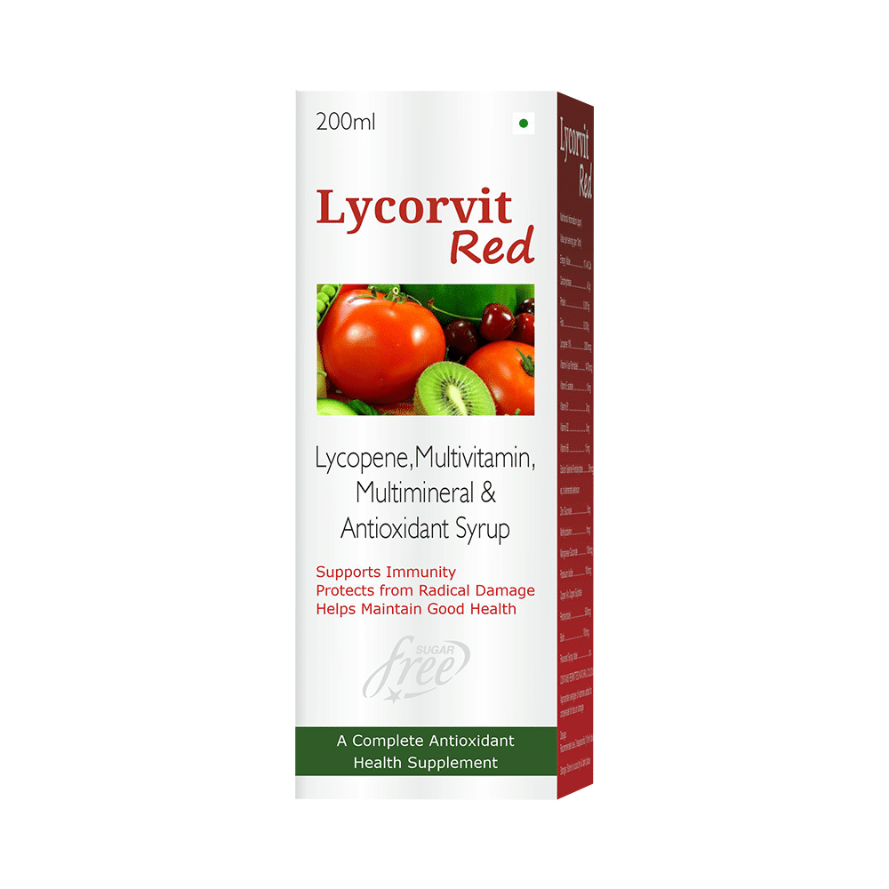 Lycorvit Red Syrup Sugar Free - Image 1