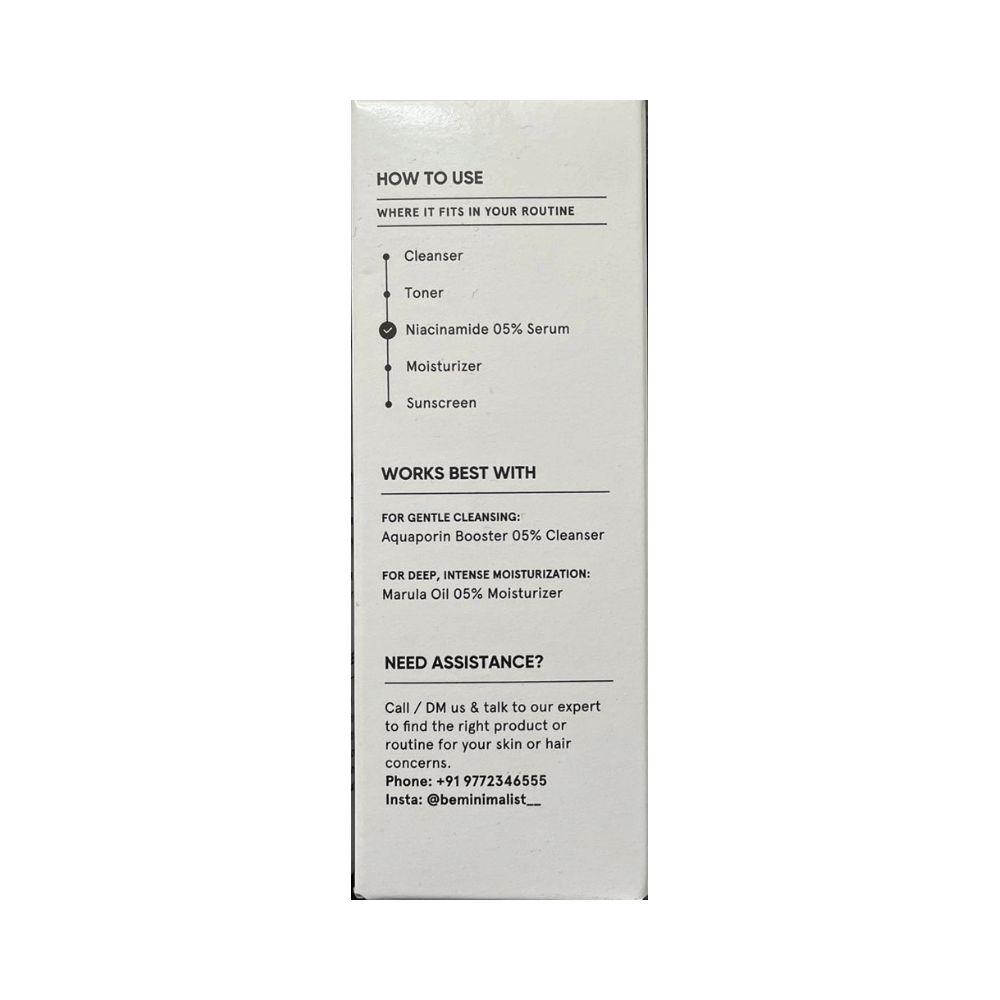 Minimalist 05% Niacinamide Face Serum | Reduces Dullness and Acne Spots - Image 2