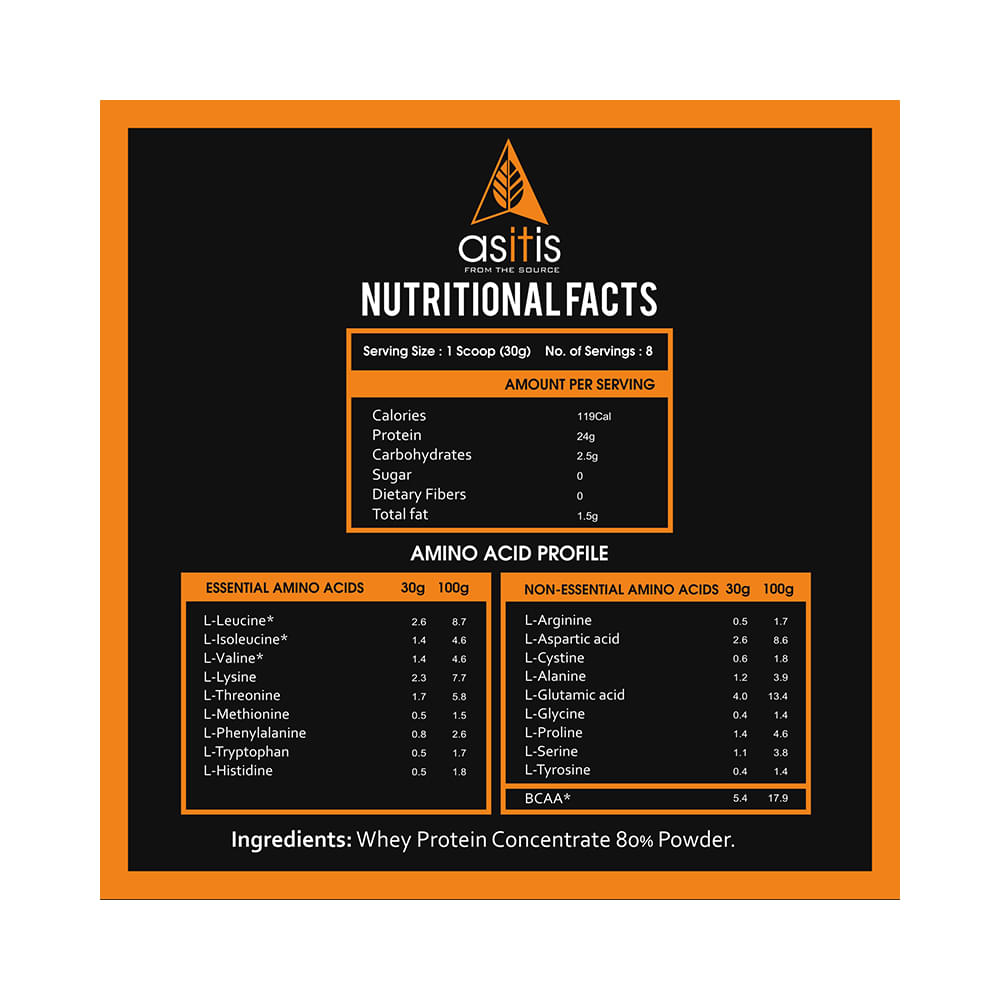 AS-IT-IS Nutrition Whey Protein Concentrate 80% Powder | No Added Soy & Preservatives Unflavoured - Image 3