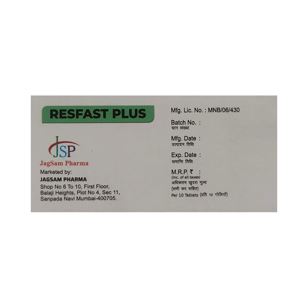 Resfast Plus 3mg/2mg Tablet - Image 3