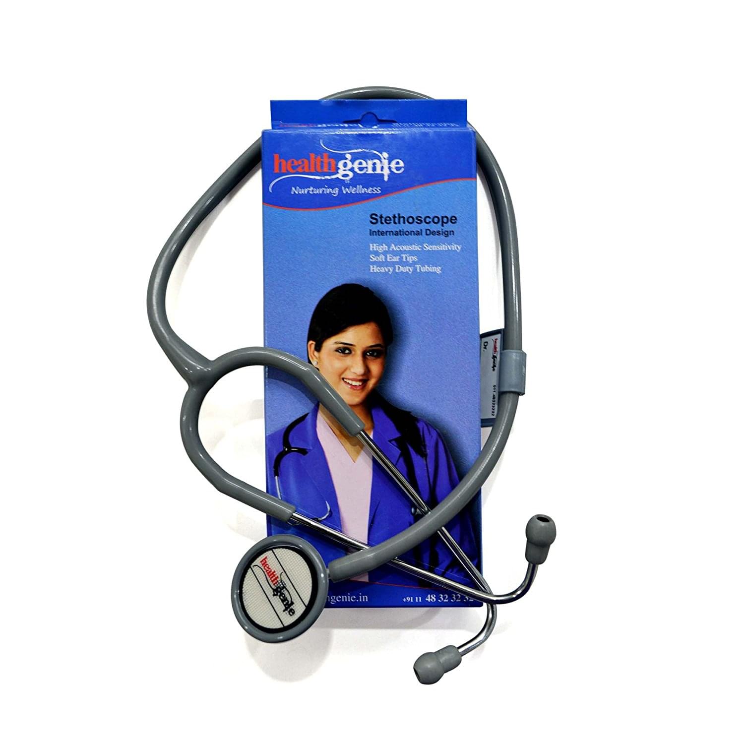 Healthgenie HG-101G Mono Nurses Stethoscope Grey - Image 1