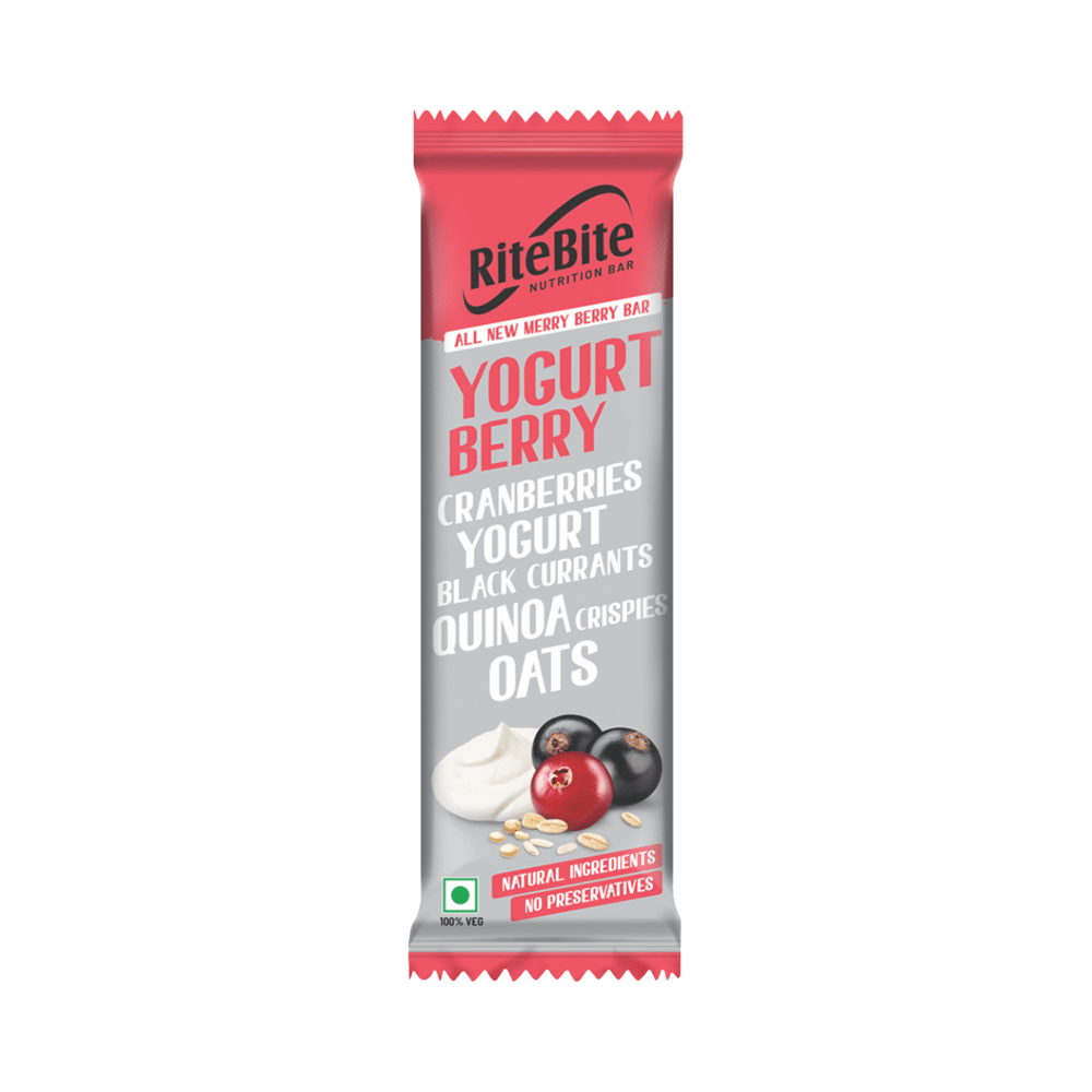 RiteBite Nutrition Bar with 4gm Protein Yogurt Berry