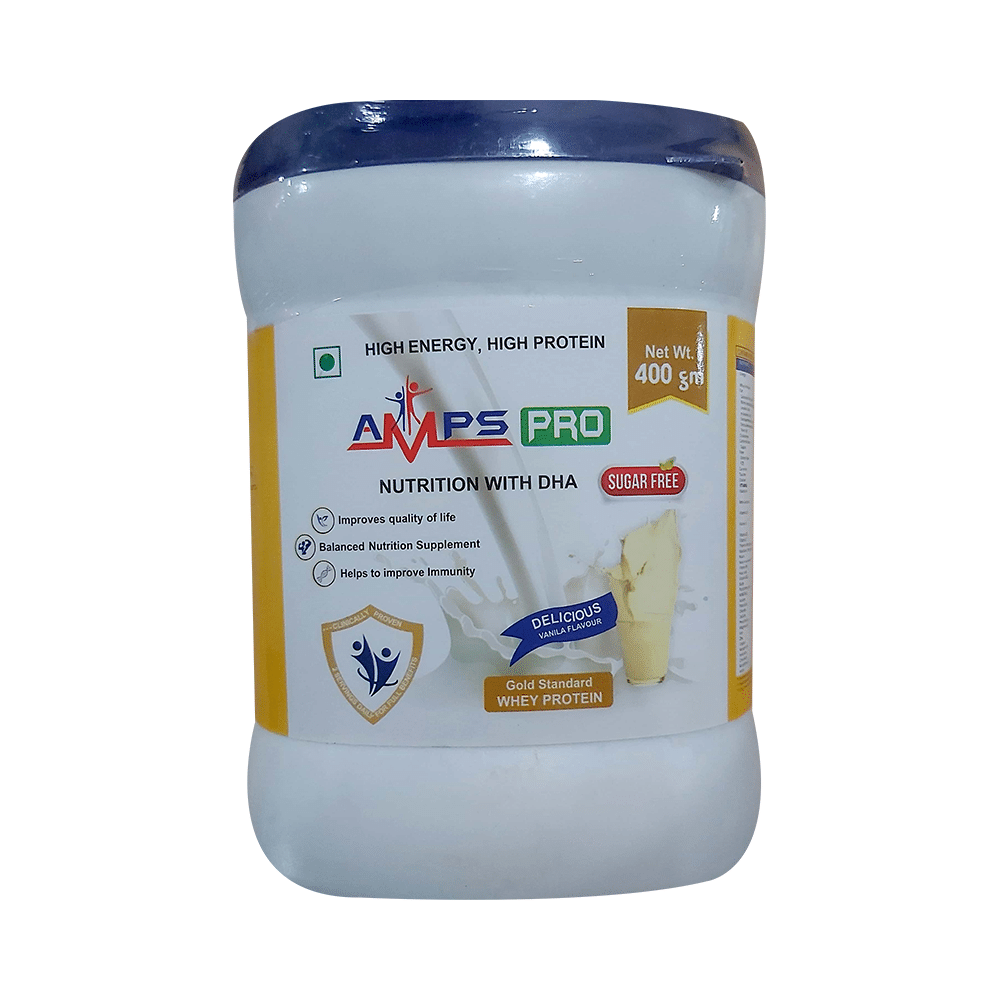 Amps Pro Protein Powder Delicious Vanilla Sugar Free - Image 1