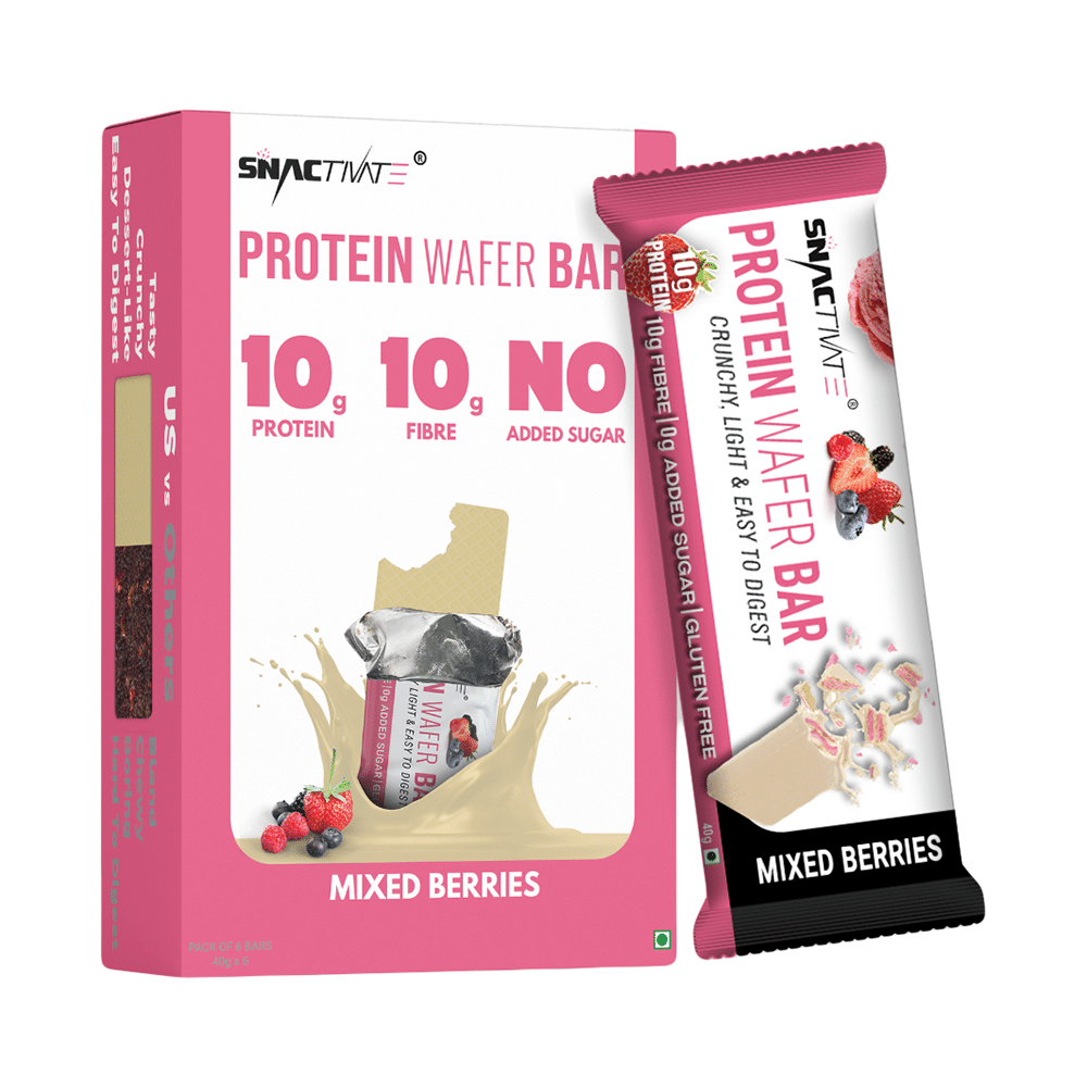 Snactivate Protein Wafer Bar (40gm Each) Mixed Berries - Image 1