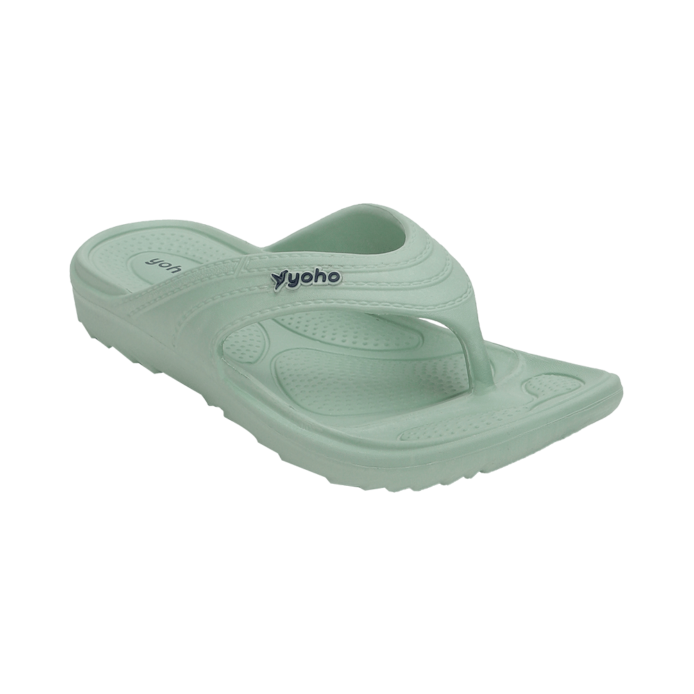 Yoho Lifestyle Acupressure Flip Flops for Women Pastel Green 6 - Image 3