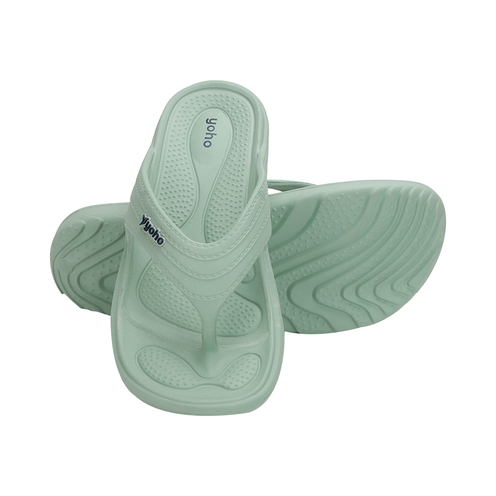 Yoho Lifestyle Acupressure Flip Flops for Women Pastel Green 6 - Image 5
