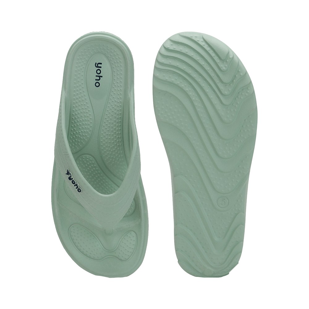 Yoho Lifestyle Acupressure Flip Flops for Women Pastel Green 6 - Image 6