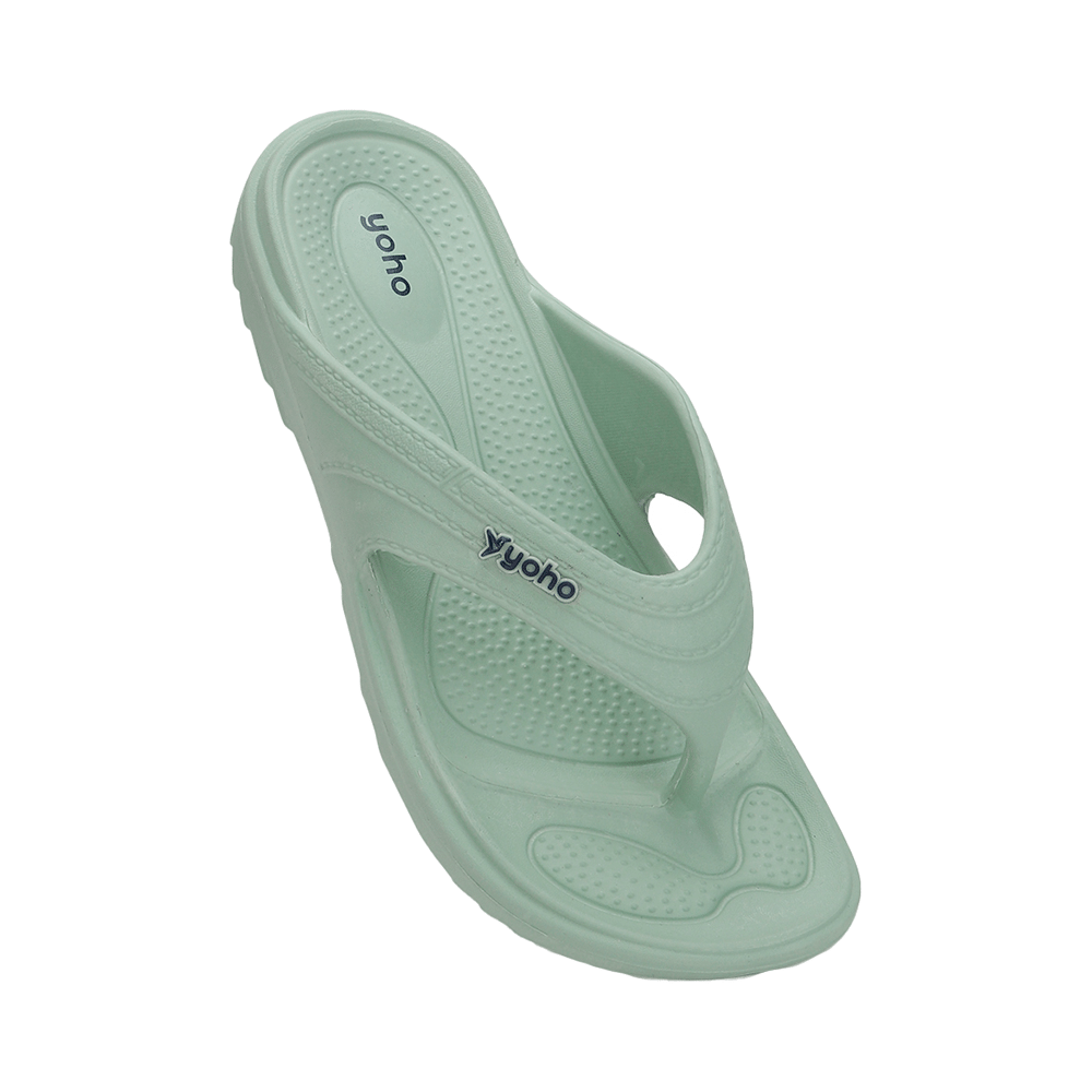 Yoho Lifestyle Acupressure Flip Flops for Women Pastel Green 6 - Image 4