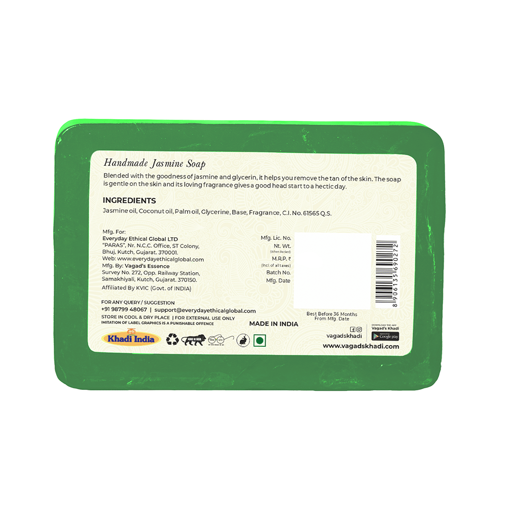 Vagad's Khadi Herbal Handmade Soap Jasmine Soap - Image 2