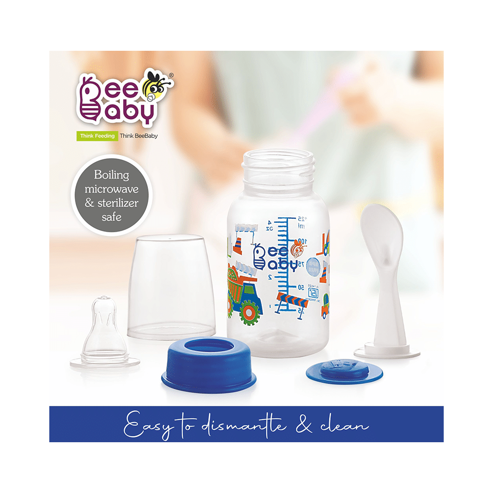 BeeBaby Easy - Start Baby Feeding Bottle with 2 Anti-Colic 8 months + Blue - Image 5