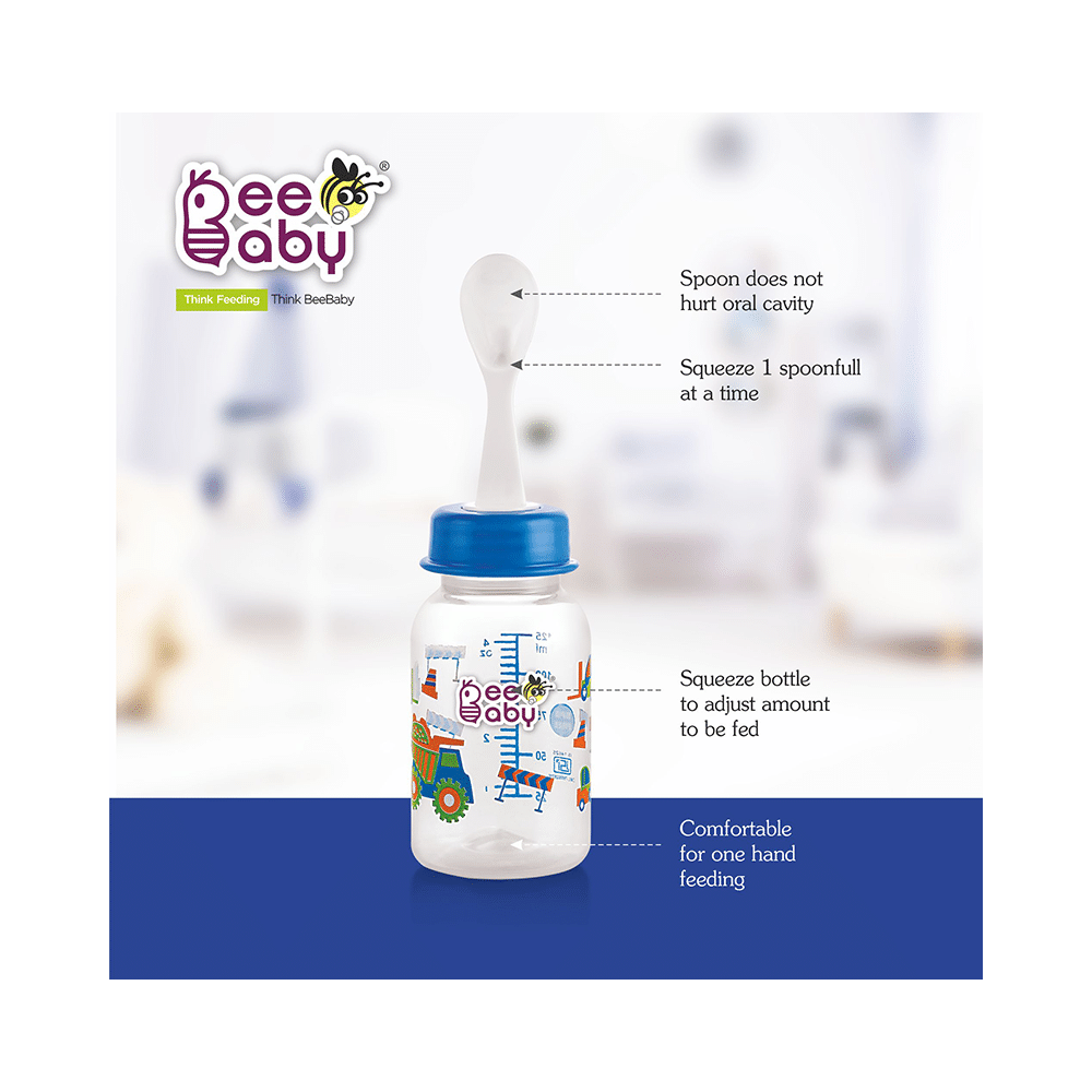 BeeBaby Easy - Start Baby Feeding Bottle with 2 Anti-Colic 8 months + Blue - Image 3