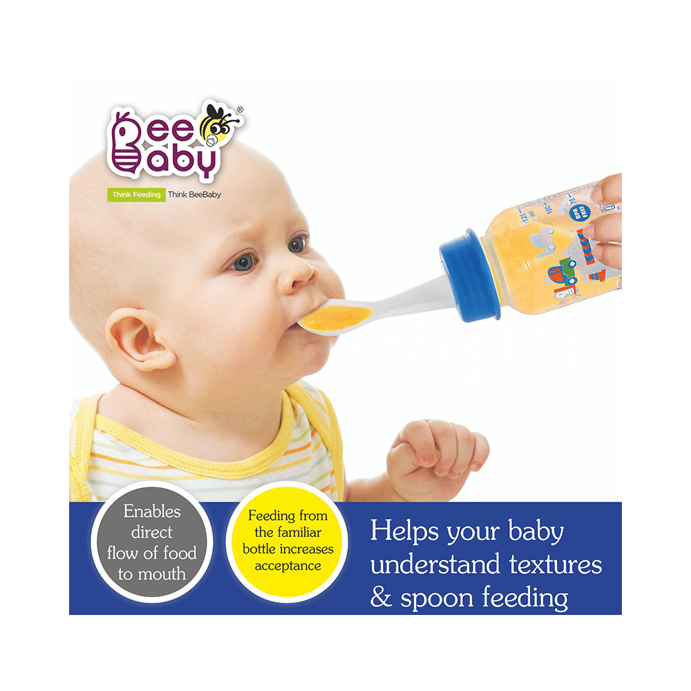 BeeBaby Easy - Start Baby Feeding Bottle with 2 Anti-Colic 8 months + Blue - Image 6