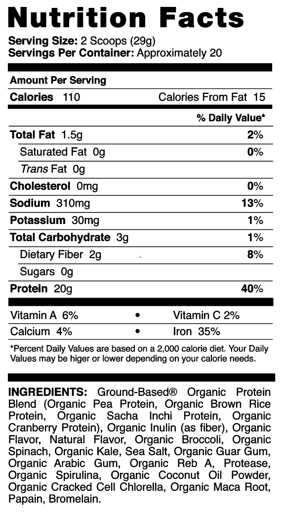 Ground Based Nutrition Superfood Protein Rich Chocolate - Image 2