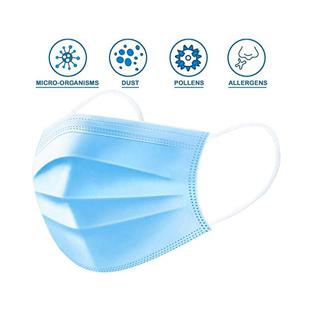 Fine Morning Pharma Isolation or Quarantine Protection Kit (20 Disposable Free Size Gloves & 20, 3 Ply Surgical Disposable Safe Mask) - Image 4