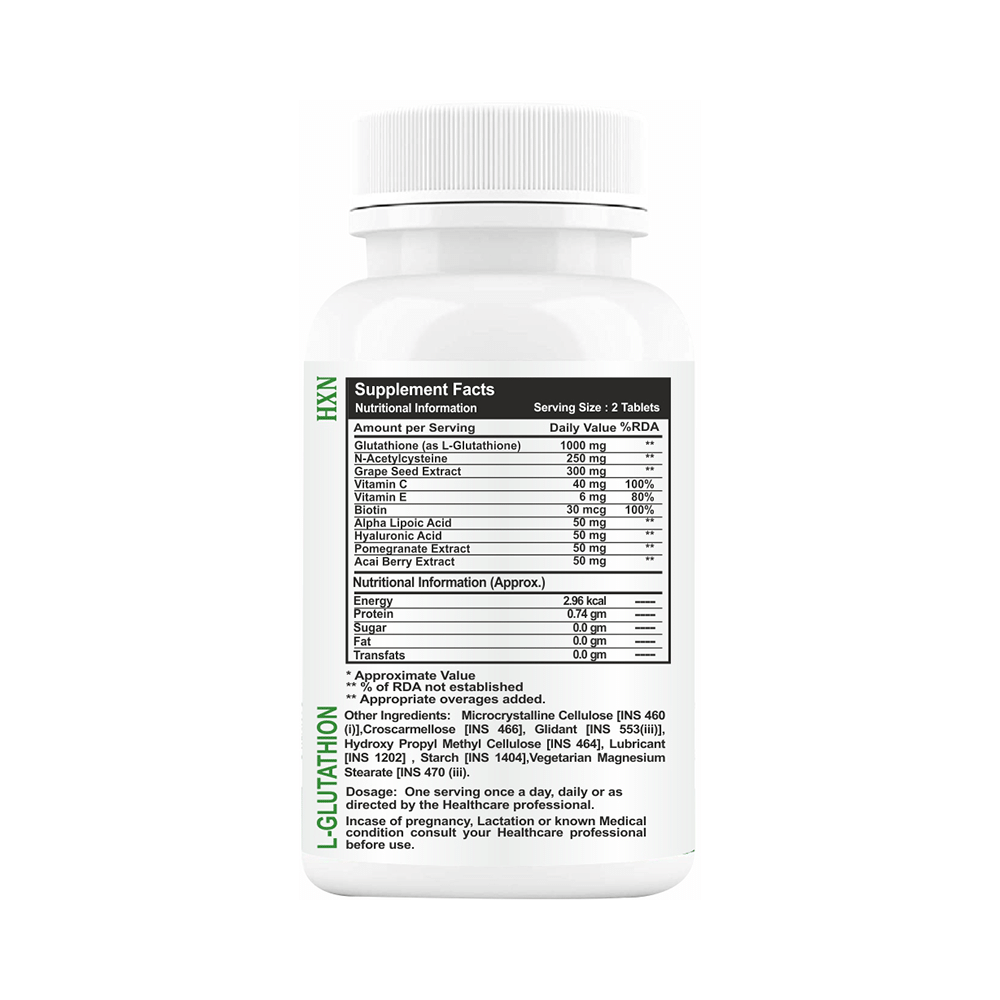 HXN Sugar Free L-Glutathione Tablet (60 Each) - Image 2