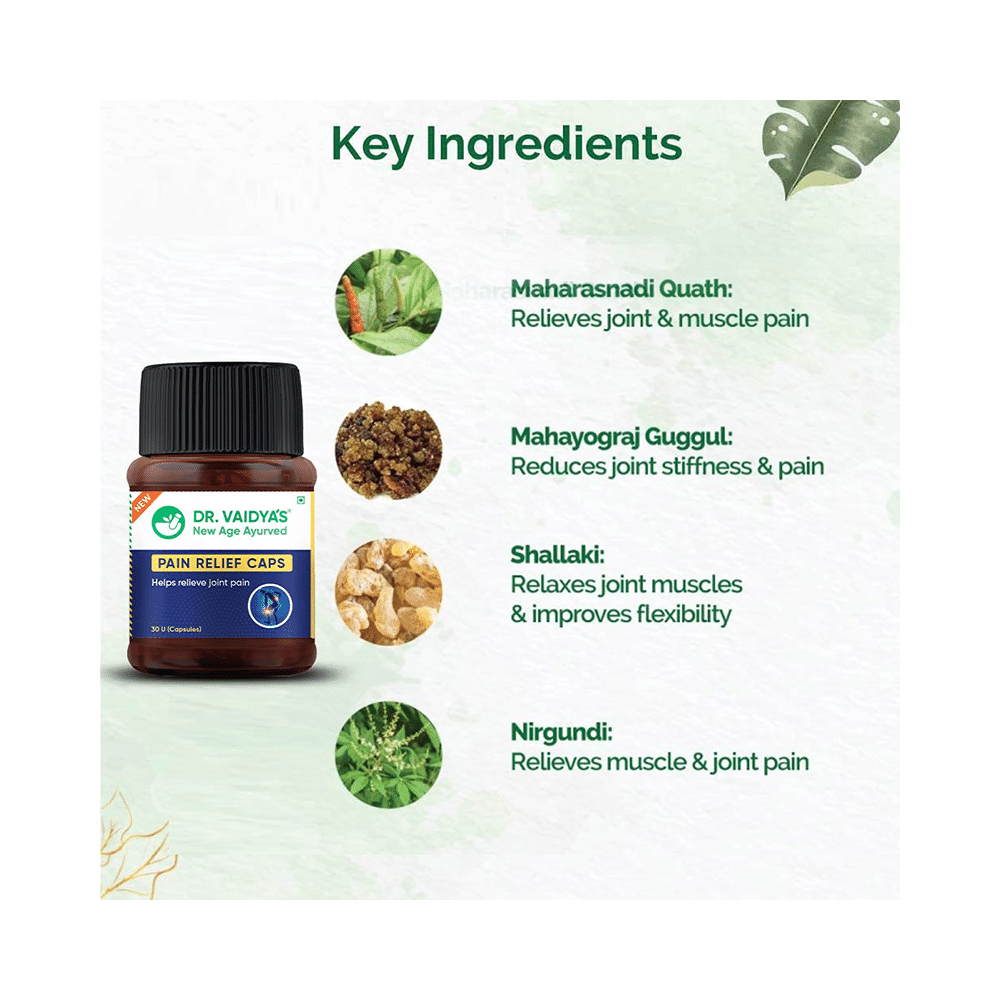 Dr. Vaidya's Combo Pack of 2 Bottles of Pain Relief Capsule (30 Each), Pain Relief Oil (100ml) and Pain Relief Ointment (50gm) - Image 4