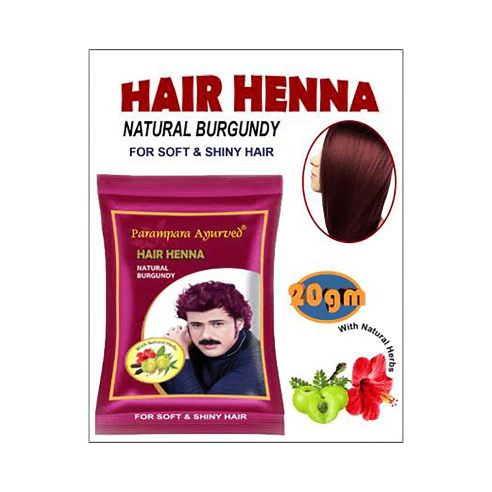 Parampara Ayurved Hair Henna (20gm Each) Natural Burgundy - Image 3