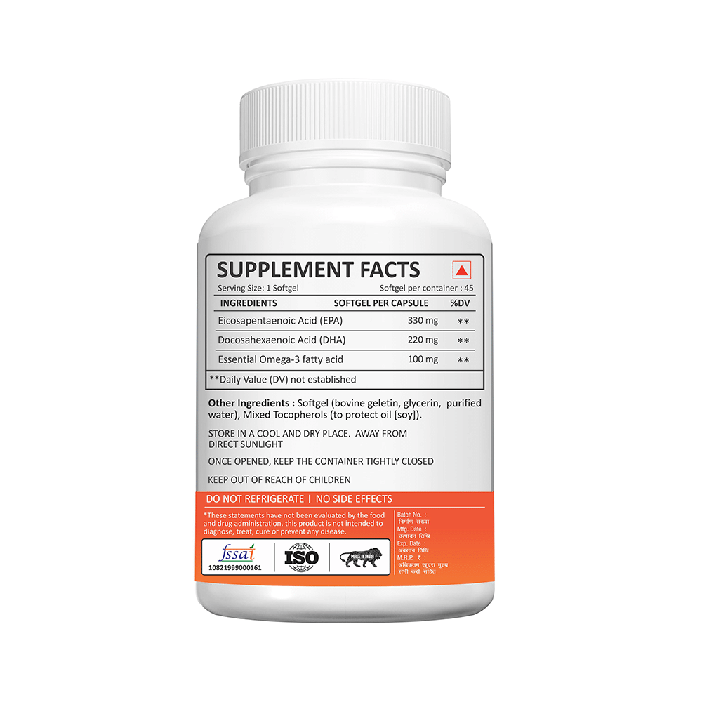 Adorreal Omega-3 Fish Oil EPA 330 + DHA 220 Softgels - Image 2