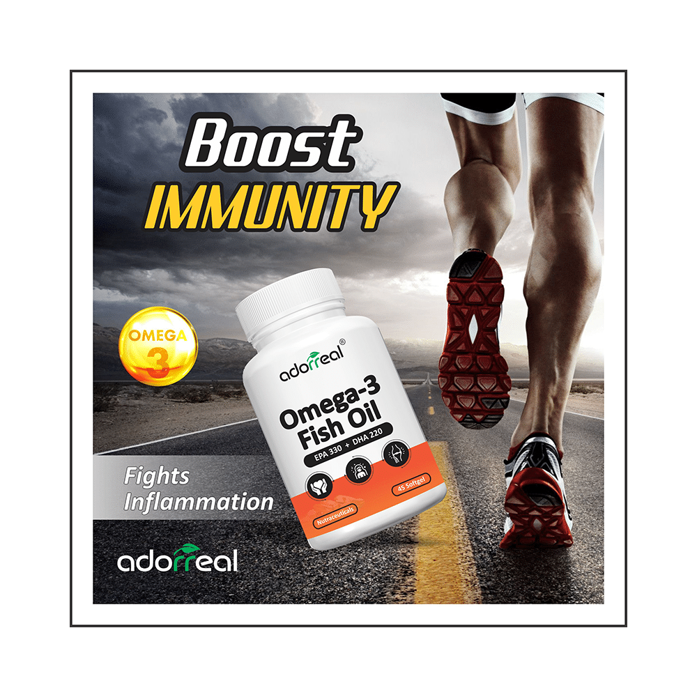 Adorreal Omega-3 Fish Oil EPA 330 + DHA 220 Softgels - Image 3