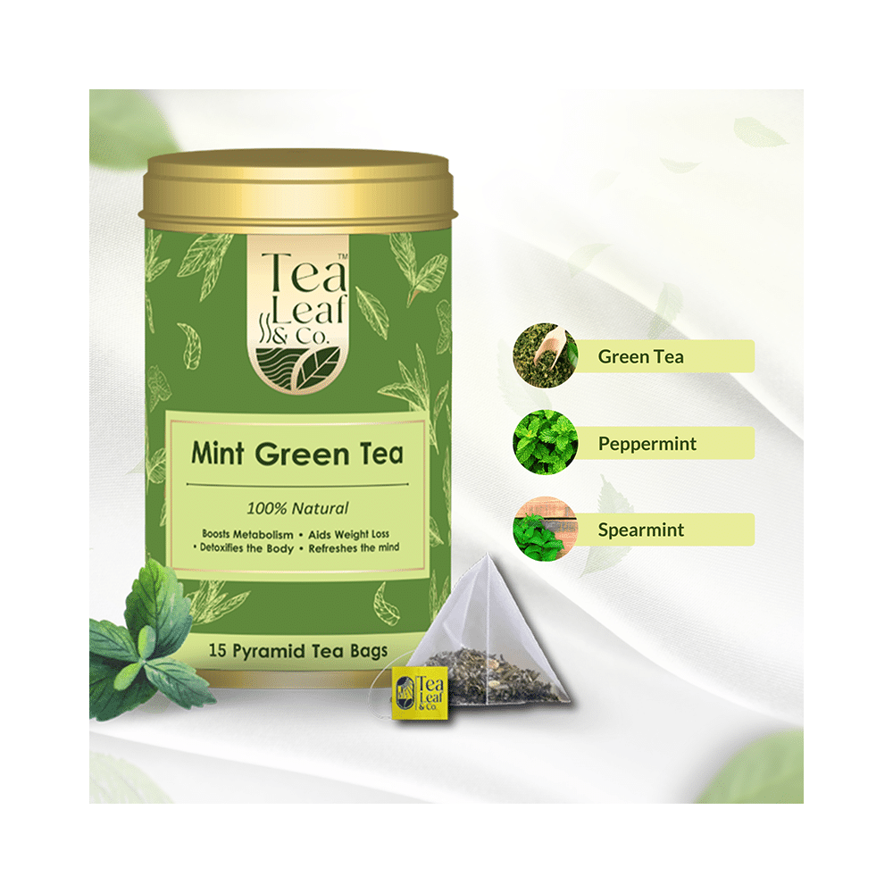 Tea Leaf & Co Mint Green Tea (2gm Each) - Image 4