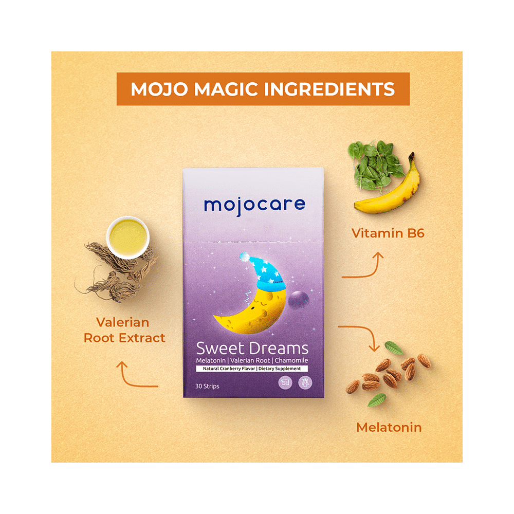 Mojocare Sweet Dreams Strip with Melatonin, Valerian Root & Chamomile - Image 5