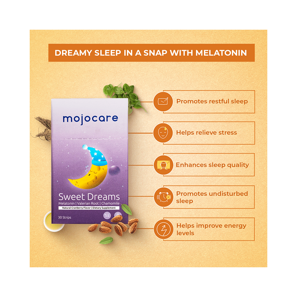 Mojocare Sweet Dreams Strip with Melatonin, Valerian Root & Chamomile - Image 4