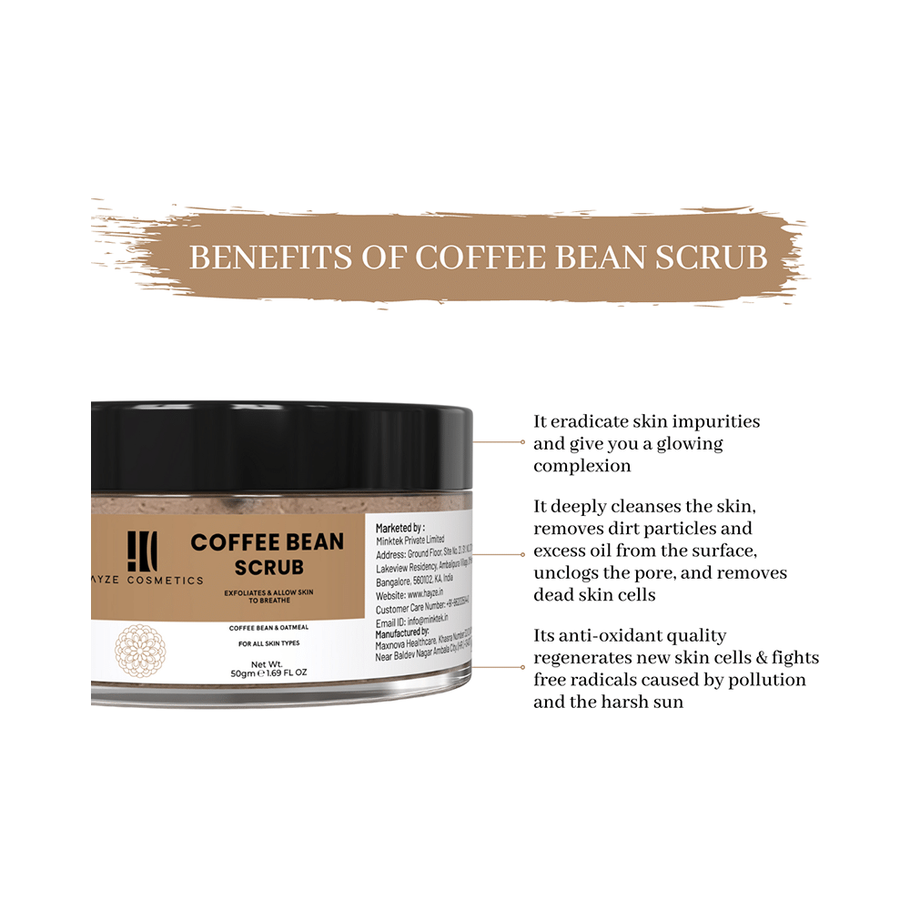 Hayze Cosmetics Coffee Bean Scrub Coffee Bean Oatmeal - Image 6