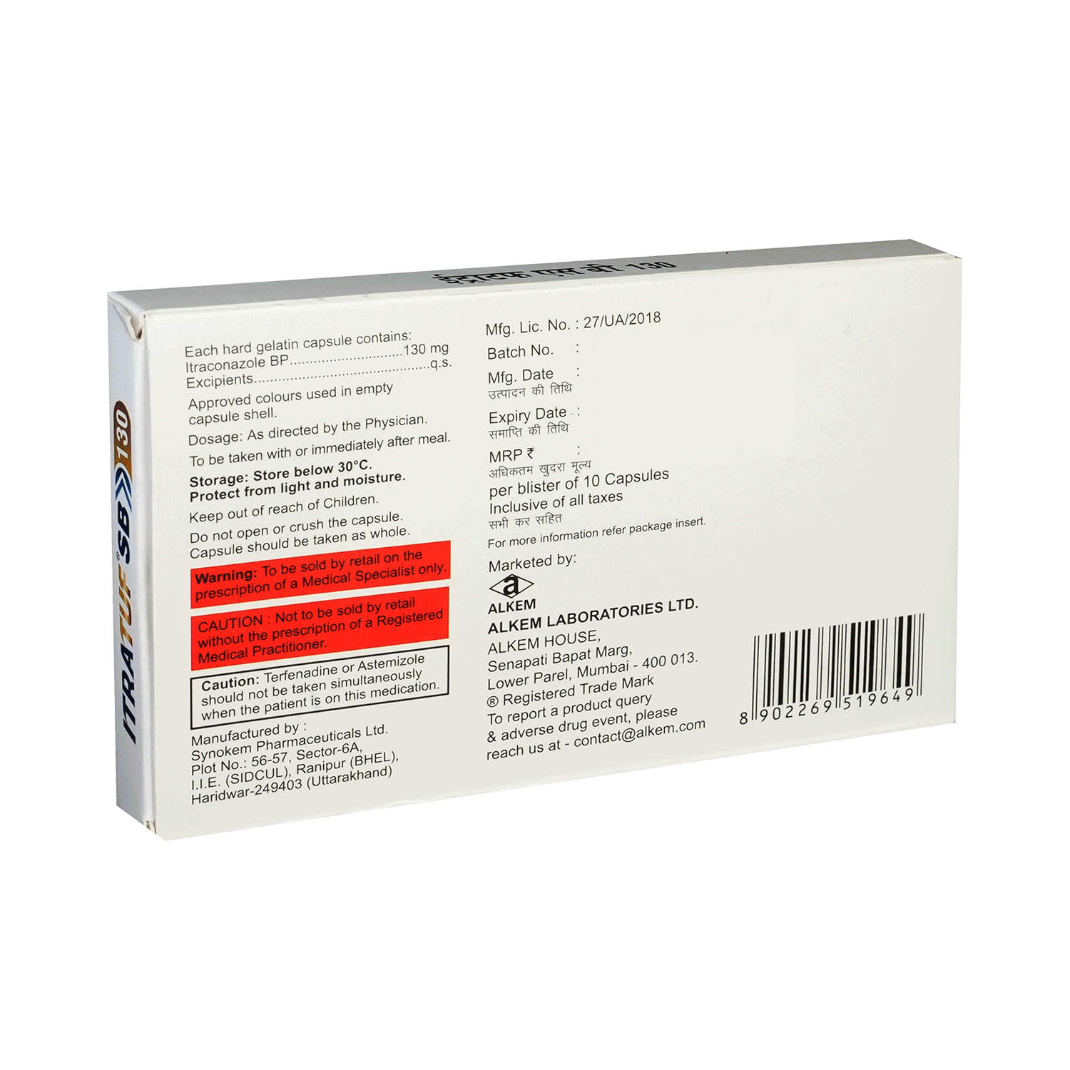 Itratuf SB 130mg Capsule - Image 3