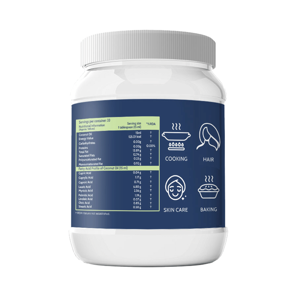 Carbamide Forte 100% Pure Extra Virgin Cold Pressed Coconut Oil - Image 2