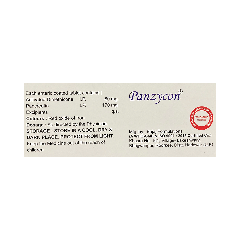 Panzycon 170mg/80mg Tablet - Image 2