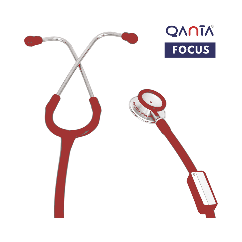 Qanta QA-1010 Stethoscope Focus With Aluminium Anodized Chest Piece Red - Image 3