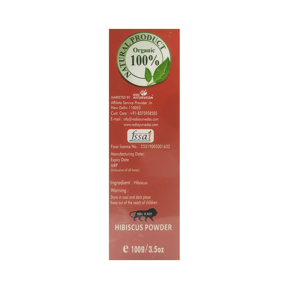 Vedic Ayurveda Hibiscus Powder (100gm Each) - Image 2