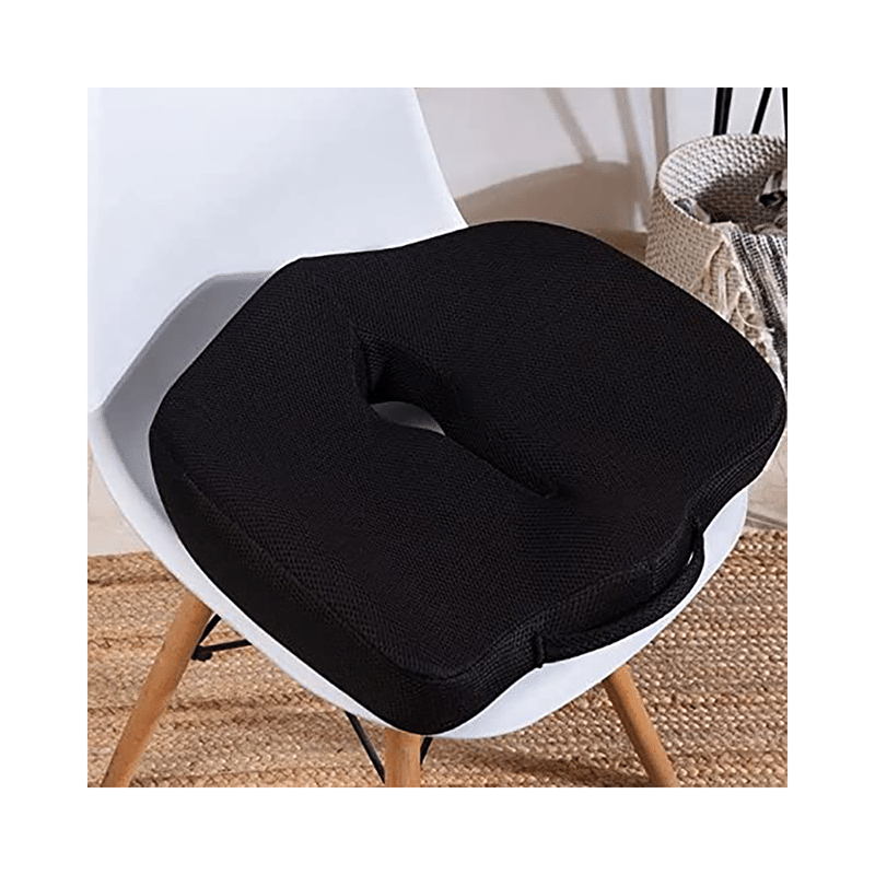 Bos Medicare Surgical Coccyx Key Hole Orthopedic Seat Cushion Black - Image 4