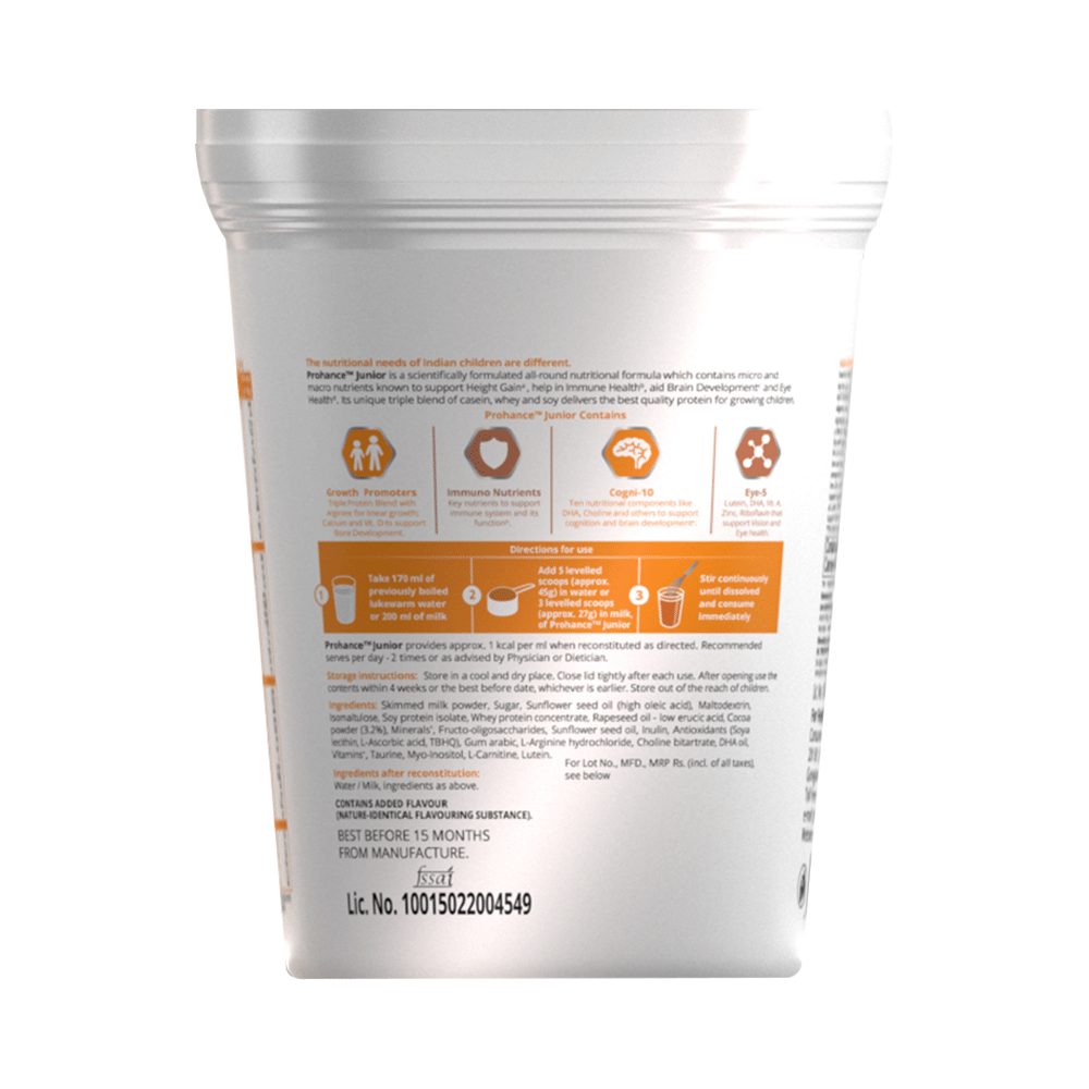 Prohance Junior Formula for Kids' Immunity, Growth & Brain Development | Flavour Chocolate - Image 2