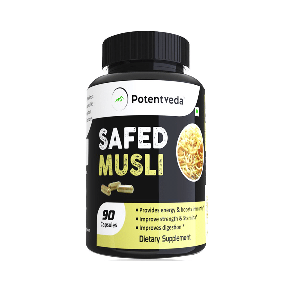 Potentveda Safed Musli 800mg Capsule - Image 1