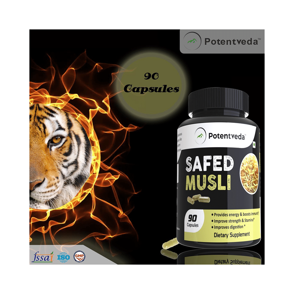 Potentveda Safed Musli 800mg Capsule - Image 3