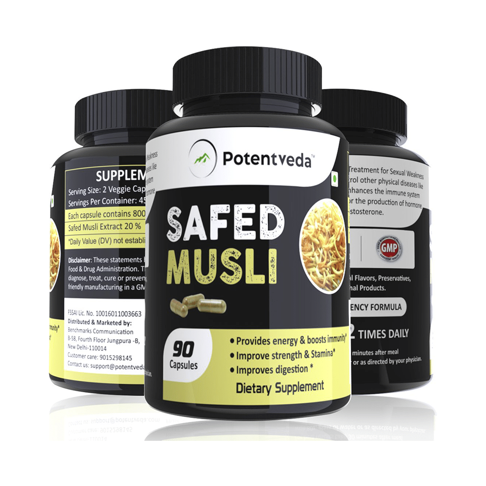 Potentveda Safed Musli 800mg Capsule - Image 2