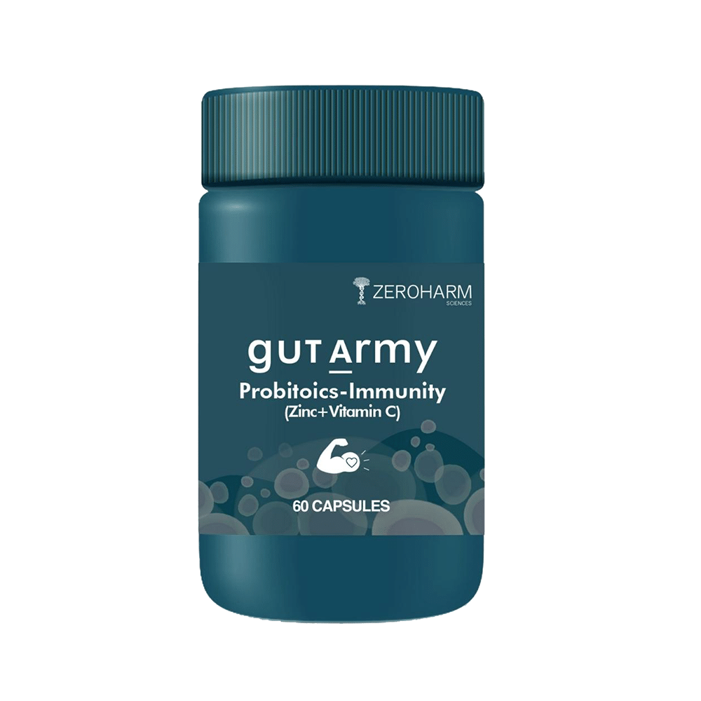 Zeroharm Sciences Gut Army Probiotics-Immunity Vegetable Capsule Capsule