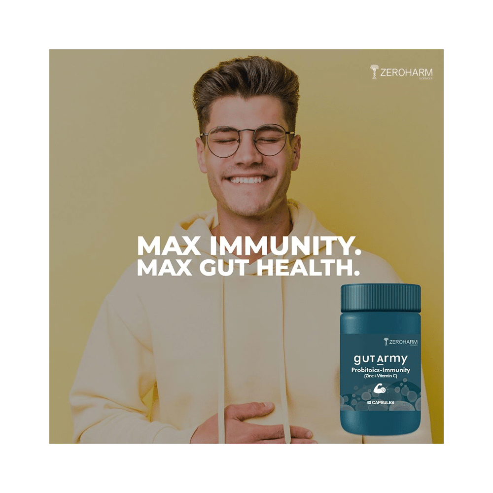 Zeroharm Sciences Gut Army Probiotics-Immunity Vegetable Capsule Capsule - Image 9
