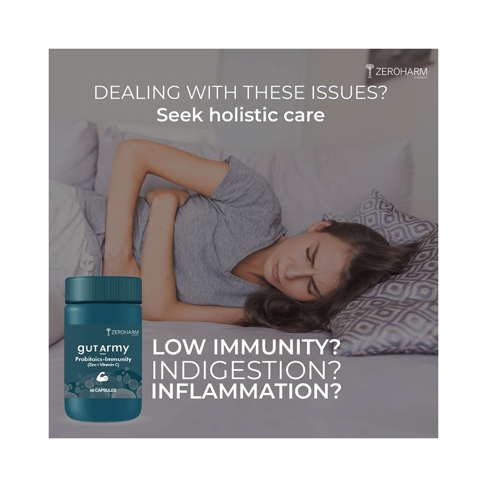 Zeroharm Sciences Gut Army Probiotics-Immunity Vegetable Capsule Capsule - Image 8